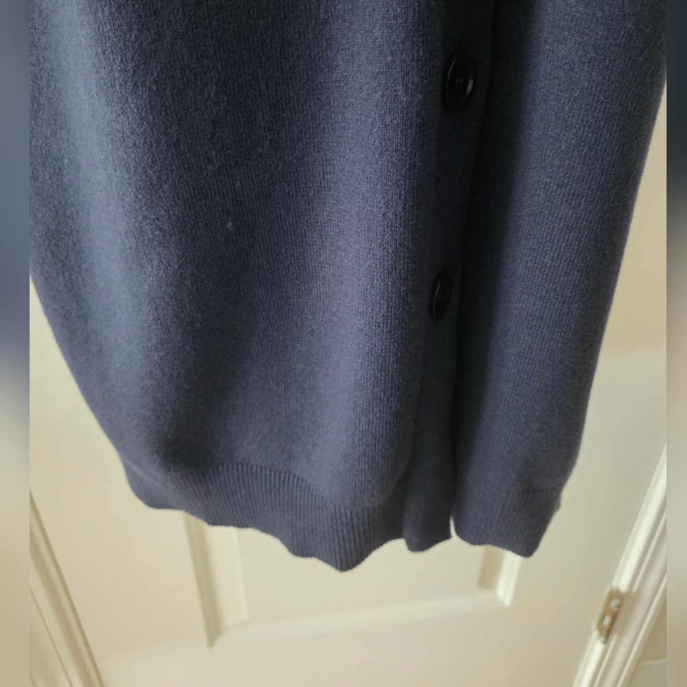 TIBI Wool Blend Navy Blue Button Down Long Cardigan Size M. - Picture 6 of 14